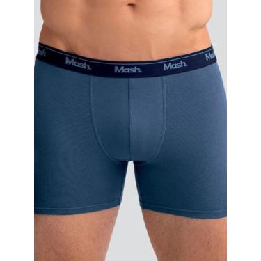 Imagem de Cueca Boxer Mash 070.40 Masculina Cotton T. P/GG, G, Az20, Azul jeans 