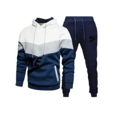 Imagem de Conjunto De Moletom Com Capuz E Calças Para Homens, Casual, Fitness, J