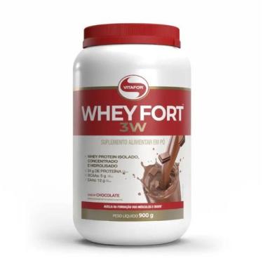 Imagem de Whey Fort 3w Protein Vitafor 900g Sabor Chocolate, Chocolate, 900g