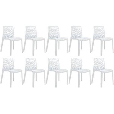 Imagem de Laraz, Kit 10x Cadeiras Gruvyer, Polipropileno, Jantar, Cozinha, Sala 