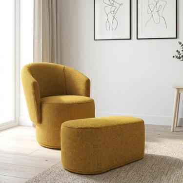 Imagem de Poltrona e Puff Orgânico Malu Max Napoli Impermeável M11 - D Rossi - D