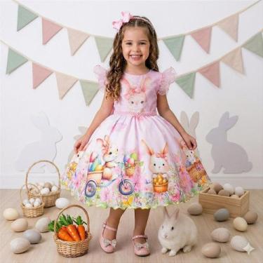 Imagem de Vestido Marie Coelhinho Rosa Bebê - Elegante e Confortável, Pastel pin