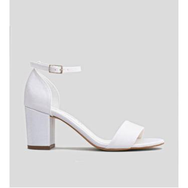 Imagem de Sandália Gisele Noiva CBK Velvet Branco - CHIBINSKI, Branco, 37