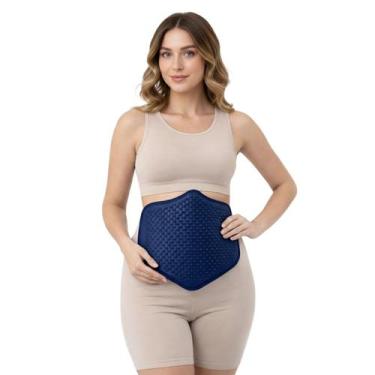 Imagem de Tala pós-cirúrgica 3D abdominal frontal Dual Tech New Form Cor:Azul-ma