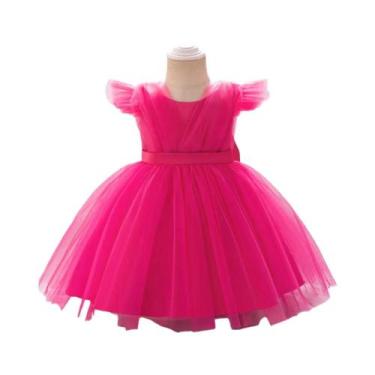 Imagem de Vestido De Princesa Em Tule Rosa Para Bebês E Meninas Pequenas, Elegan
