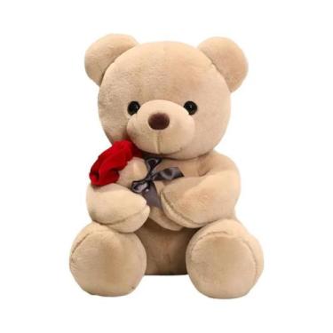 Imagem de Urso De Pelúcia Rosa Macio, Brinquedo De Pelúcia, Almofada De Sofá, Le