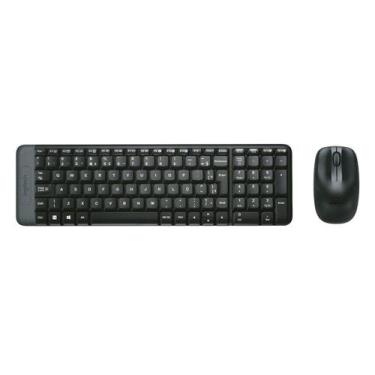 Imagem de Kit Teclado e Mouse Logitech MK220 Preto sem Fio 920-004431-C