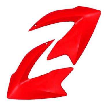 Imagem de Aba Do Tanque Moto Honda Bros 150 2013 a 2014 - CROMO FORTE, VERMELHO 