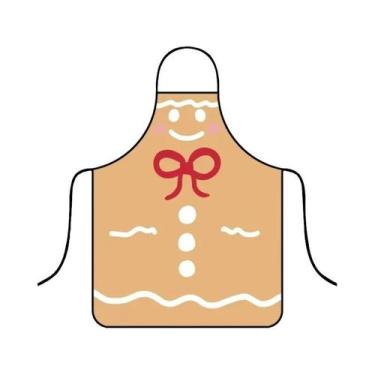 Imagem de Avental De Natal Em Tecido Não Tecido Com Estampa De Papai Noel, Resis