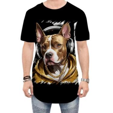 Imagem de Camiseta Longline Pitbull com Headphones 11 - Kasubeck Store®, P