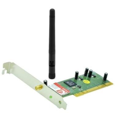 Imagem de Adaptador WiFi Placa de Rede Wireless PCI Encore ENLWI1XN42 até 150 Mb