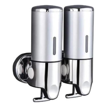 Imagem de Dispenser de Parede Inox 2 em 1 Shampoo Condicionador 1000ml - BMAX