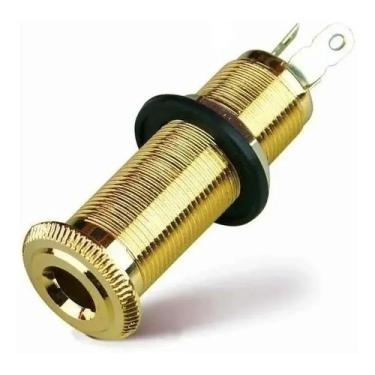 Imagem de Jack blindado strinberg t3gd para guitarra dourado unidade