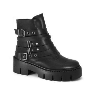 Imagem de Coturno Ramarim Cano Curto - Feminino - Preto - 37, Preto, 37