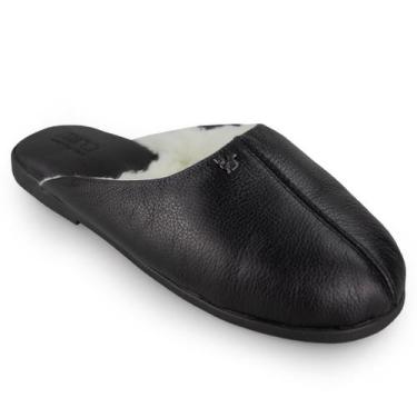 Imagem de Pantufa de couro forrada em lã sintética Gramado Ref.:439 - Fiero, Cou
