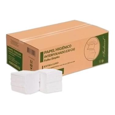Imagem de Papel Higiênico Interfolhado Cai Cai Folha Simples 10000 Uni - Indaial