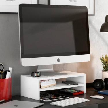 Imagem de Suporte Stand Base Para Tela Monitor Laptop Soft Elevado 45cm em MDF c