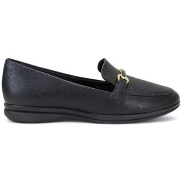 Imagem de Sapato Loafer Anabela Baixo Piccadilly 261038 Feminino, 36, Preto