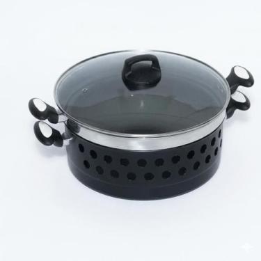 Imagem de Picanheira Grill Preta com Tampa de Vidro Nutry Light
