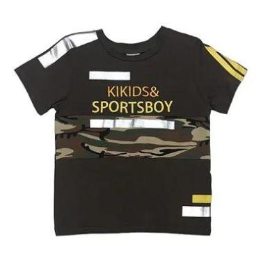 Imagem de Camiseta Infantil Menino Camuflada - Kiki & Mily, Verde militar, 8