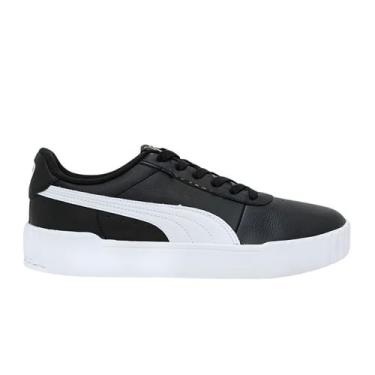 Imagem de Tênis Puma Feminino Carina 3.0 BDP Casual Couro -, Preto, Branco, 37