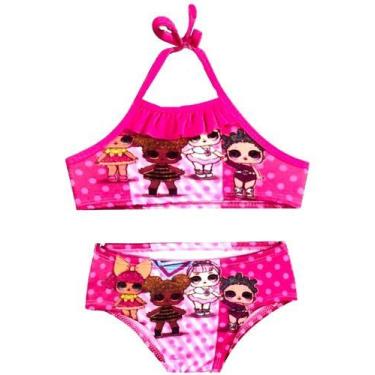 Imagem de Biquini Infantil Moda Praia Verão Com Proteção Uv Boneca Pin - ANJO DA