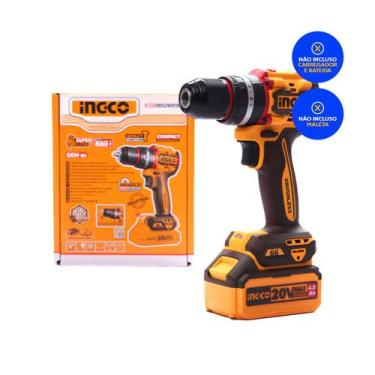 Imagem de Parafusadeira Furadeira INGCO 66Nm BL Bateria 20V P20S