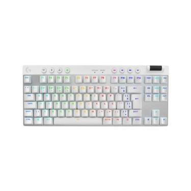 Imagem de Teclado Gamer Sem Fio Logitech G Pro X com design TKL, Layout US, RGB 