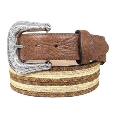 Imagem de Cinto Masculino Trançado Marrom Cow Way 37624, 85