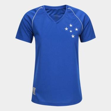 Imagem de Camisa Cruzeiro Basic Retrômania Feminina, Azul, G