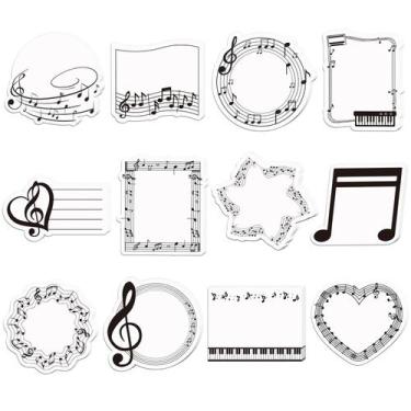 Imagem de Blocos de notas adesivas com tema musical 240 folhas 12 blocos - Marca