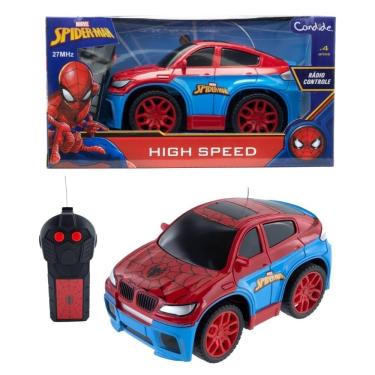 Imagem de Veículo Controle Remoto Homem-aranha High Speed com 3 Funções Estilo Hatchback Vermelho Candide