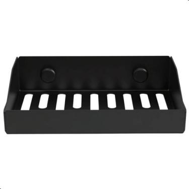 Imagem de Porta Sabonete De Parede Preto Saboneteira Com Adesivo SF.DF - ShopFor