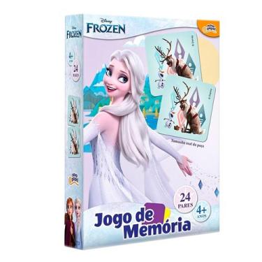 Imagem de Jogo Da Memória Da Frozen Disney Pixar 24 Pares 48 Peças Cartas Educat