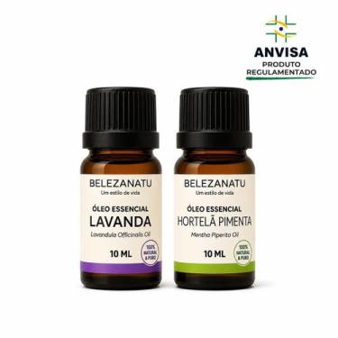 Imagem de Kit Óleos Essenciais de Hortelã Pimenta e Lavanda 10ml  BelezaNatu