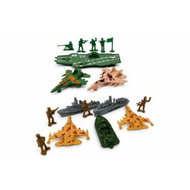 Imagem de Kit 17 Soldados Porta Avião Navio Exército Miniatura Militar - Etitoys