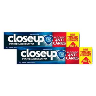 Imagem de Kit 2 Creme Dental Close Up Proteção Bioativa Anticáries 150g