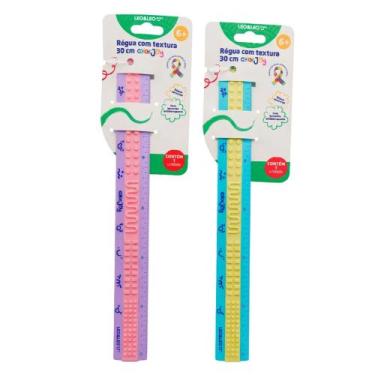 Imagem de Régua com Textura de Silicone Color Joy 30cm Sortida e Unitária Leo&Le