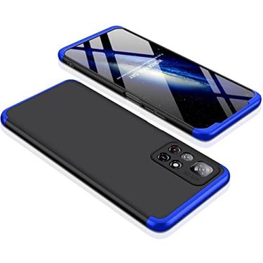 Imagem de Capa Capinha 360 Fosca Anti Impacto Xiaomi Poco M4 Pro 5G (Preta com Azul)