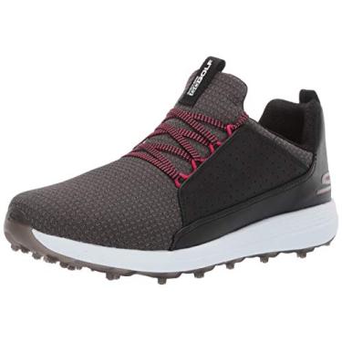 Imagem de Skechers Sapato de golfe feminino Max Mojo Spikeless, Preto/rosa choque, 7.5