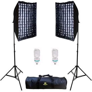Imagem de A Home Enterprise Kit de Iluminação contínua Greika AGATA II com grade e 2 lâmpadas (220V)