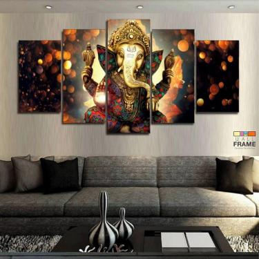 Imagem de Quadros Decorativos Lord Ganesha 63x130em Tecido