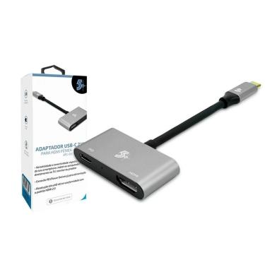 Imagem de Adaptador USB-C x HDMI Fêmea 4k PD 018-7454 Pix