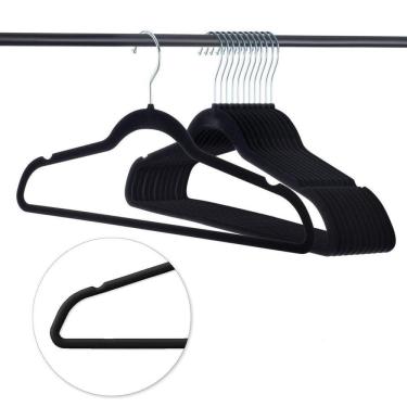 Imagem de Kit 50 Cabides Ultra Fino De Veludo