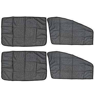 Imagem de 4 peças de proteção solar dobrável refletora UV para para-brisa,Sombra de sol para carro, cortina de para-sol para carro, janela de carro para janela de carro, proteção solar, sombra de sol, 4 peças refletoras UV dobrável para WiCar Sun