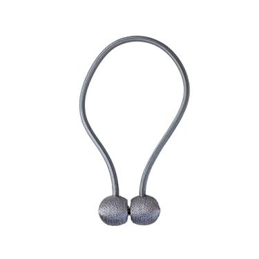 Imagem de 1 peça cortina magnética tieback suporte de gancho fivela clipe cortina tieback poliéster acessórios decorativos para casa, cinza