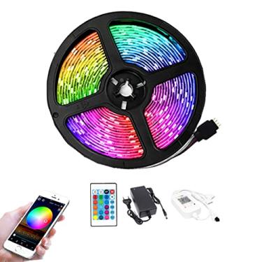 Imagem de Fita RGB 5050 5m Wi-fi Alexa Google Assistent com Controle Remoto e Fonte