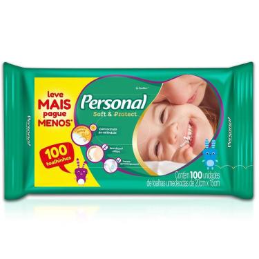 Imagem de Toalha Umedecido Personal Soft E Protect Com 100 Unidades