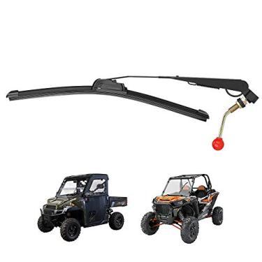 Imagem de Kemimoto UTV Kit de limpador de para-brisa manual operado à mão para para-brisas revestidos ou vidros compatíveis com Maverick X3 Commander Defender Pro Golf Cart