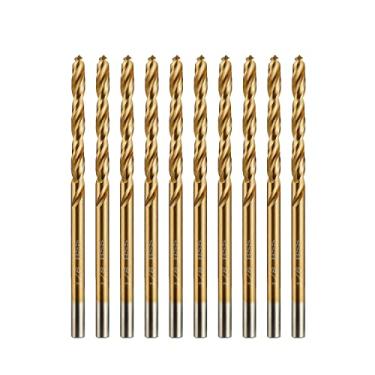 Imagem de (0.3cm (10pcs)) - amoolo 0.3cm Titanium Drill Bits (10pcs), Premium 4341 HSS Metal Drill Bits for Wood, Metal, Steel, Plastic, Aluminium Alloy